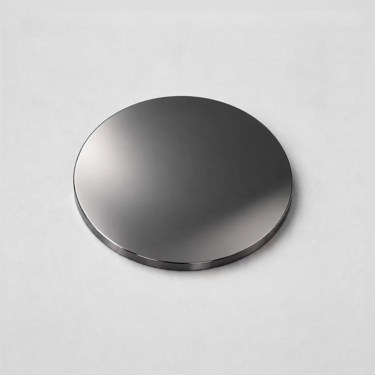 Black titanium PVD finish sample