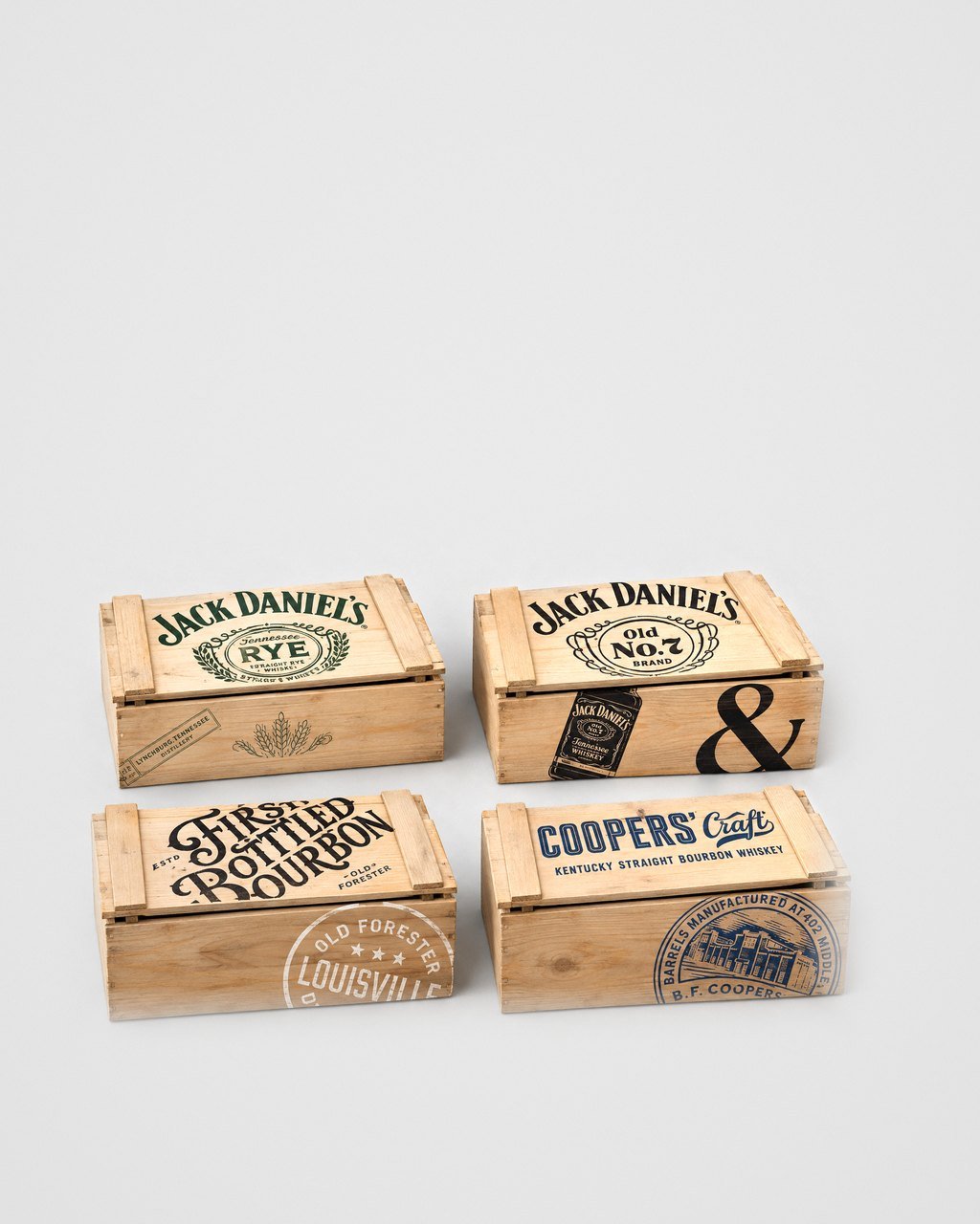 Branded wooden gift crates