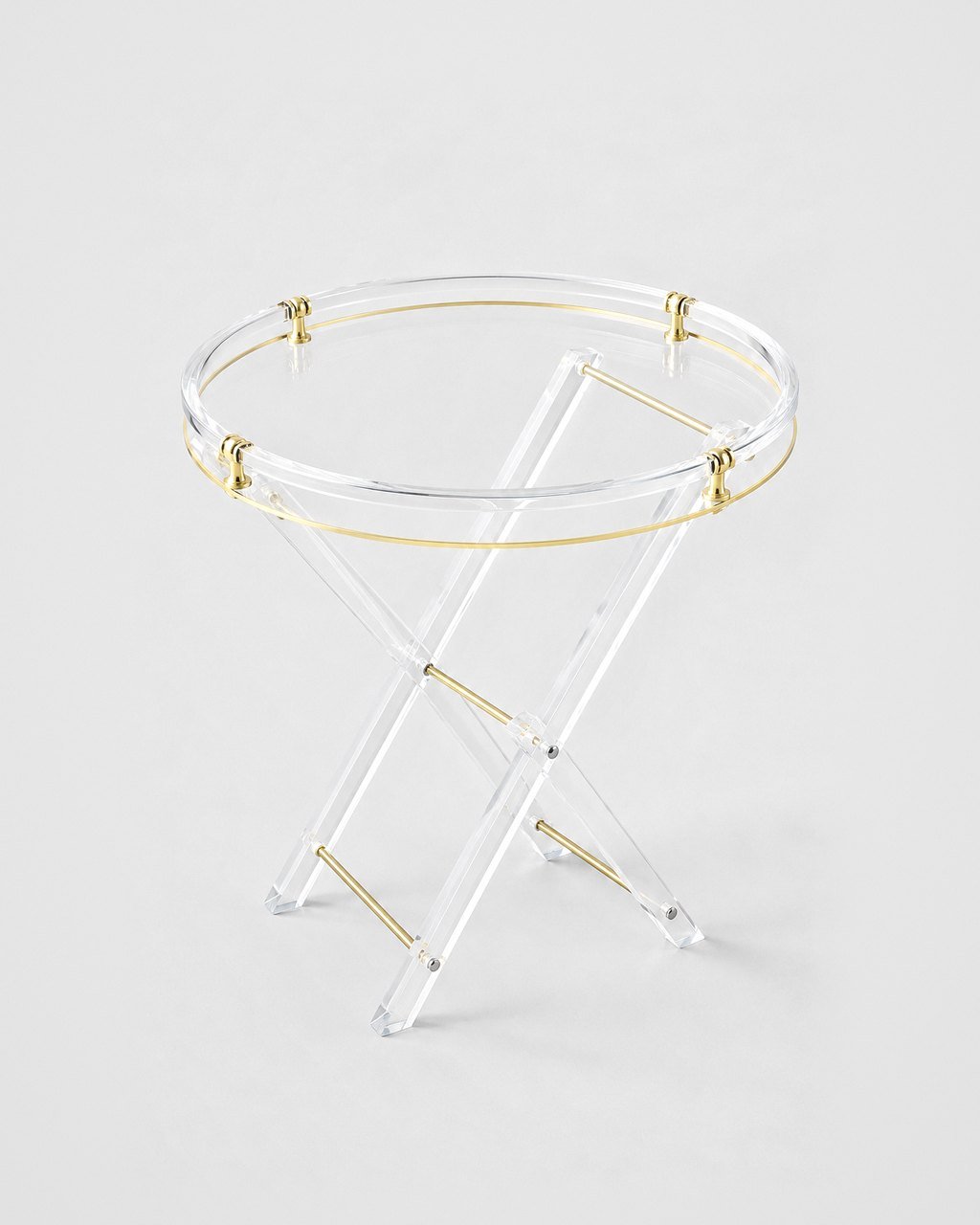 Round acrylic tray table