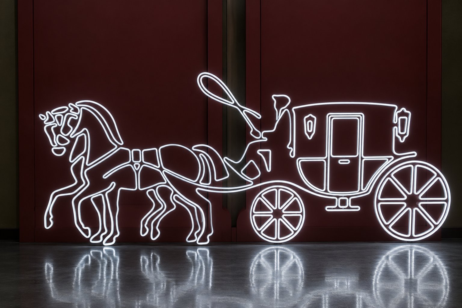 Neon carriage sign