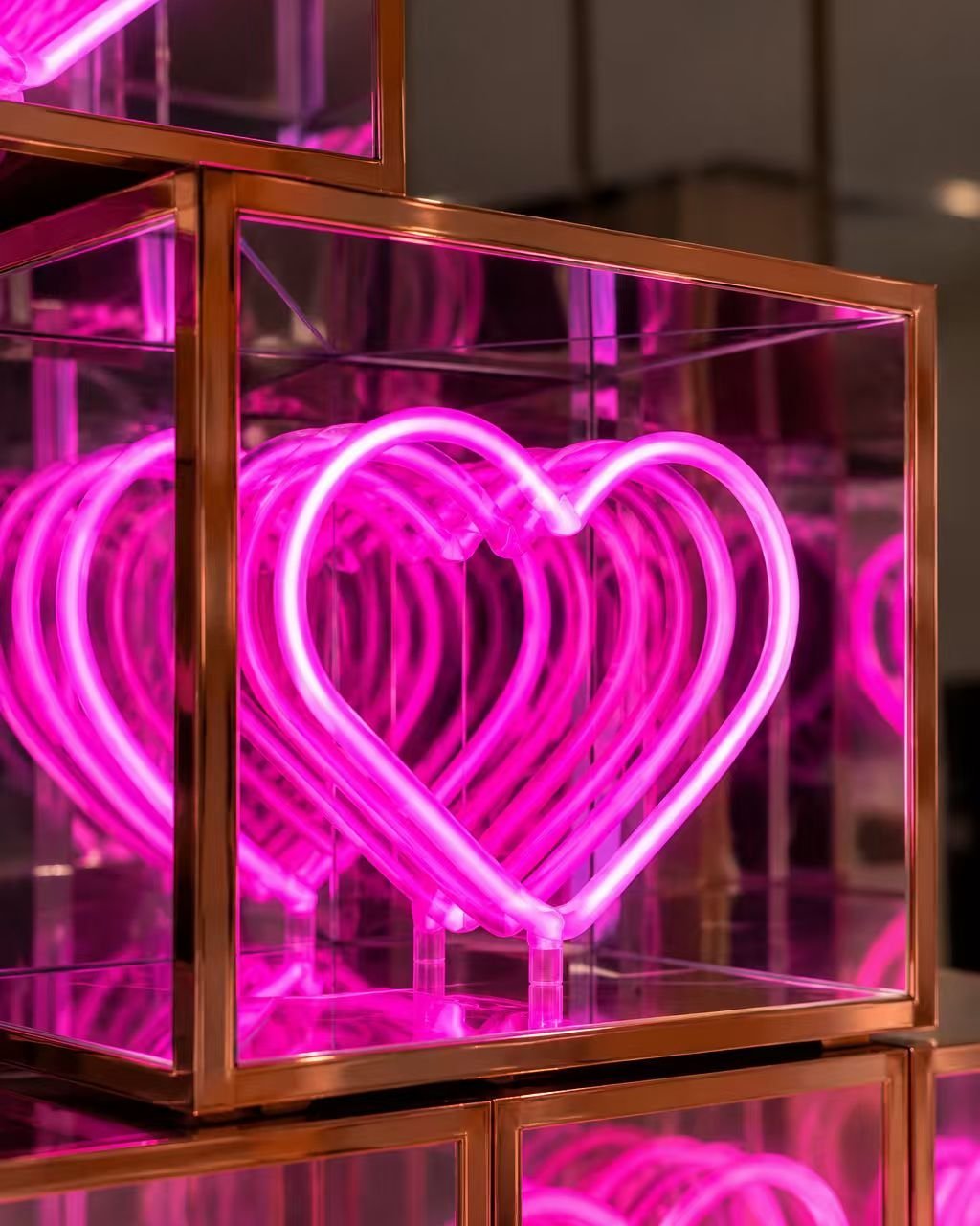 Neon heart tower
